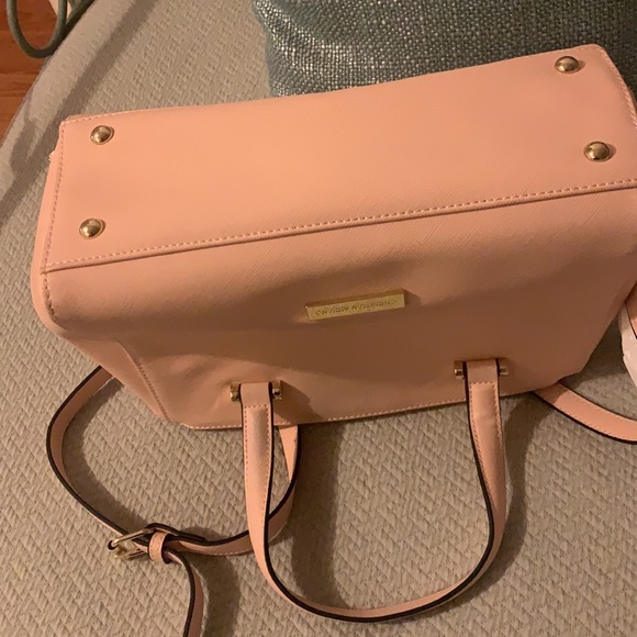 Christian Siriano Pink Crossbody/Shoulder Bag with Gold Bee - Picture 8 of 15